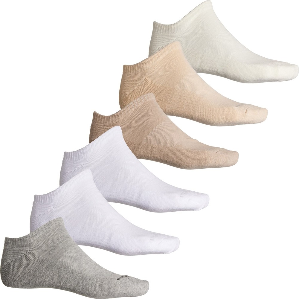 6 Pack Womens NEW BALANCE No Show Athletic Socks Cushioned Low Cut Neutral